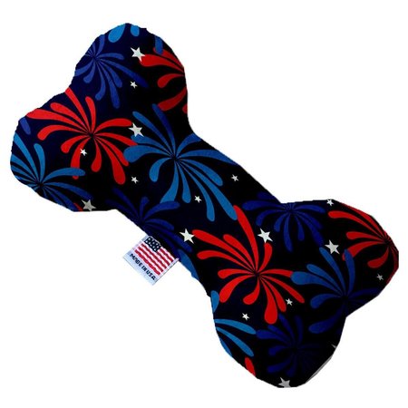 MIRAGE PET PRODUCTS Fireworks 8 in. Stuffing Free Bone Dog Toy 1205-SFTYBN8